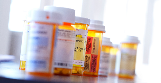 pill bottles on table