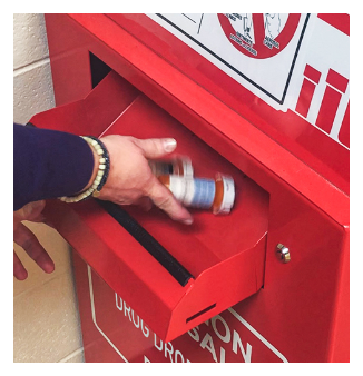 placing unused pills in drop box